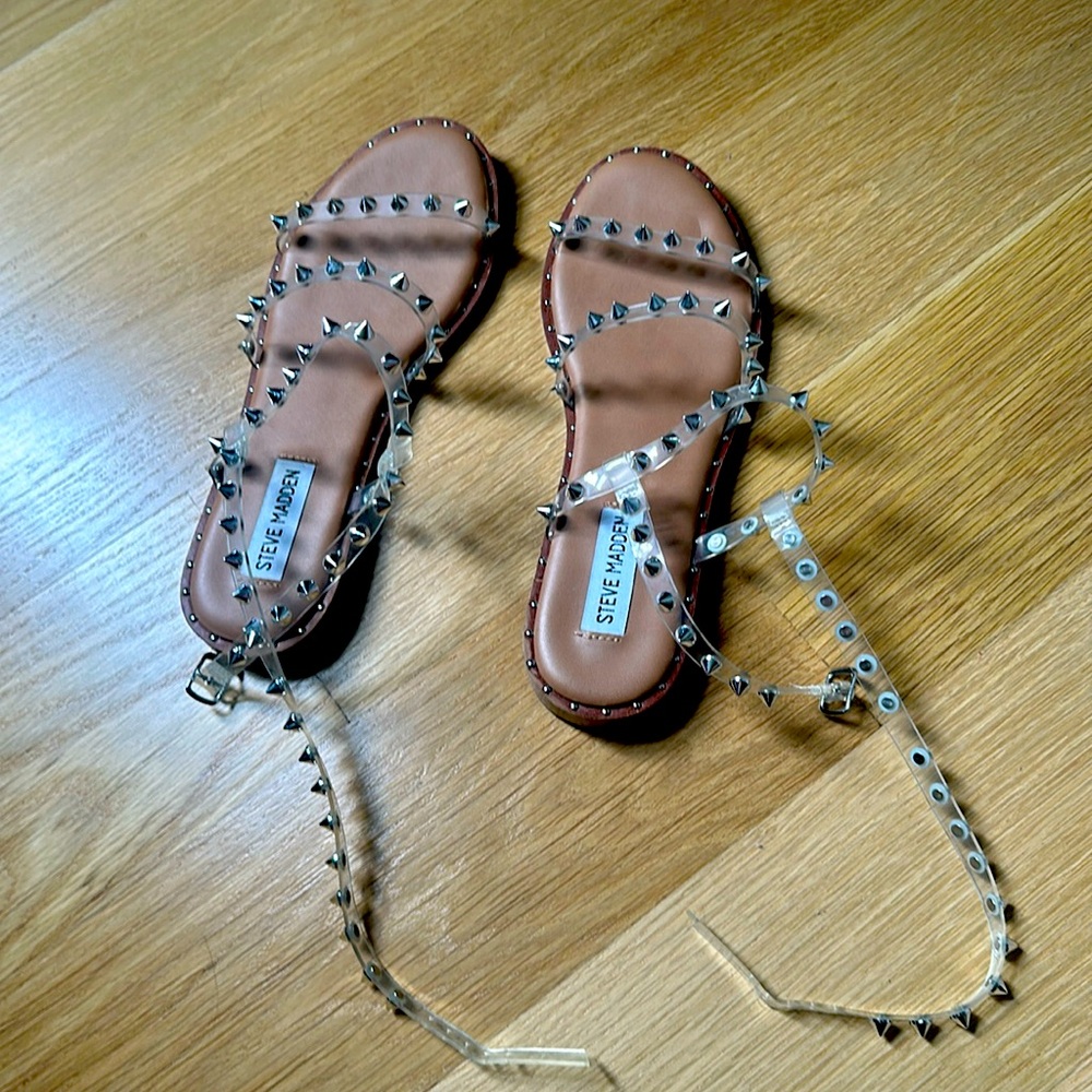 Steve Madden Women’s Rock Stud Sandals, 7.5
